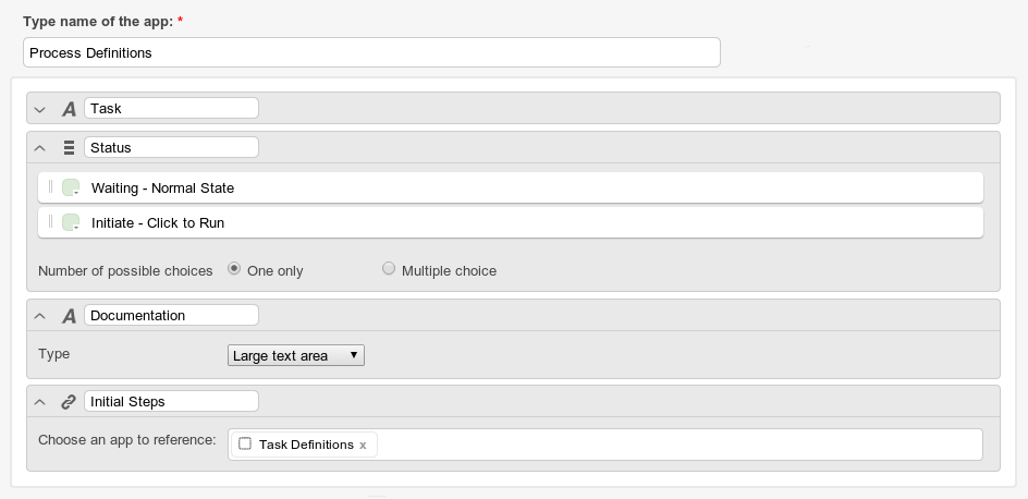 Process Definitions App